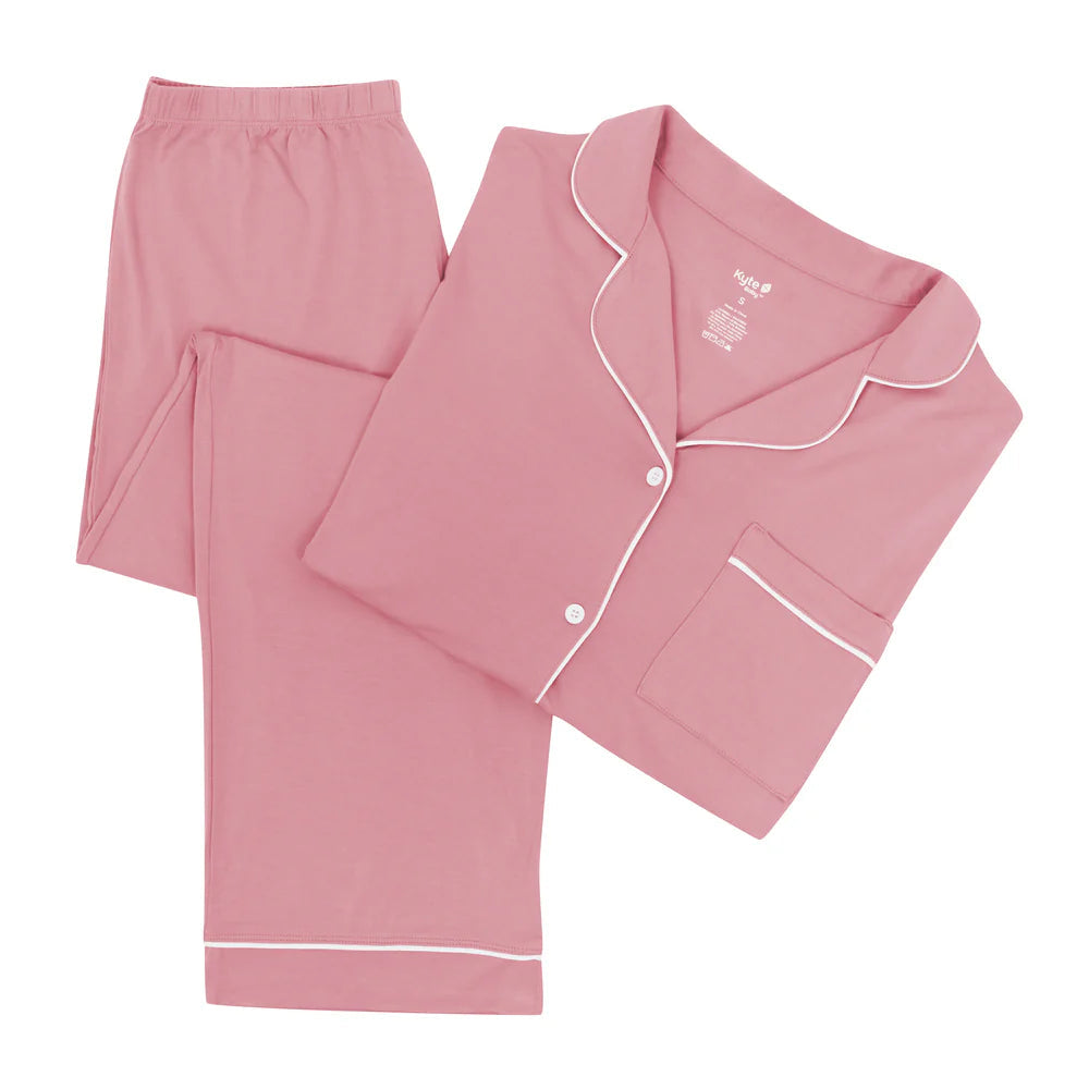 Kyte Baby Women's Long Sleeve Pajama Set - Apple Blossom with Cloud Trim Kyte Baby Women's Long Sleeve Pajama Set - Apple Blossom with Cloud Trim