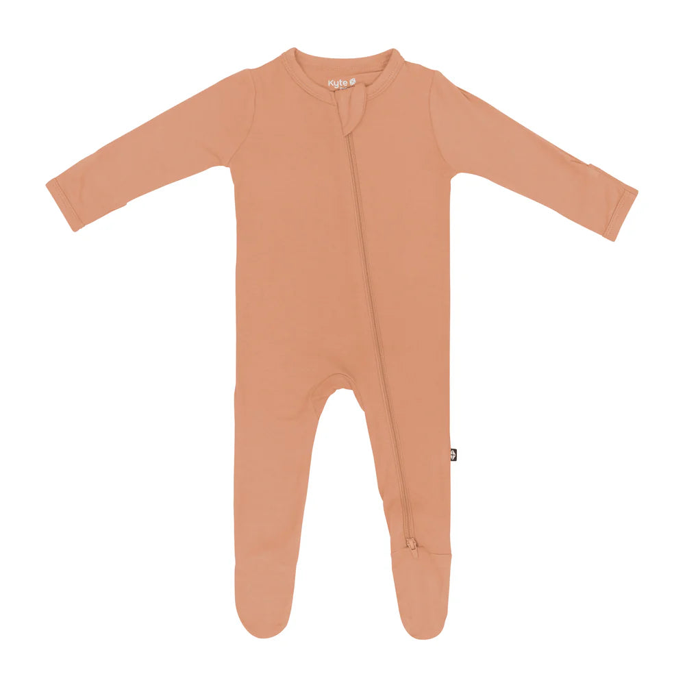 Kyte Baby Zippered Footie - Apricot Kyte Baby Zippered Footie - Apricot
