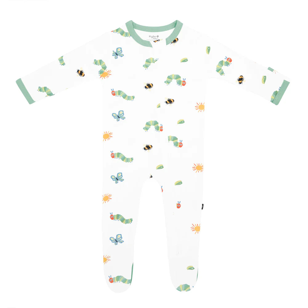 Kyte Baby Zippered Footie - The Very Hungry Caterpillar Kyte Baby Zippered Footie - The Very Hungry Caterpillar