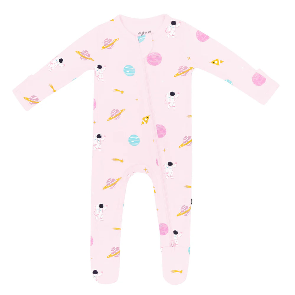 Kyte Baby Zippered Footie - Sakura Space