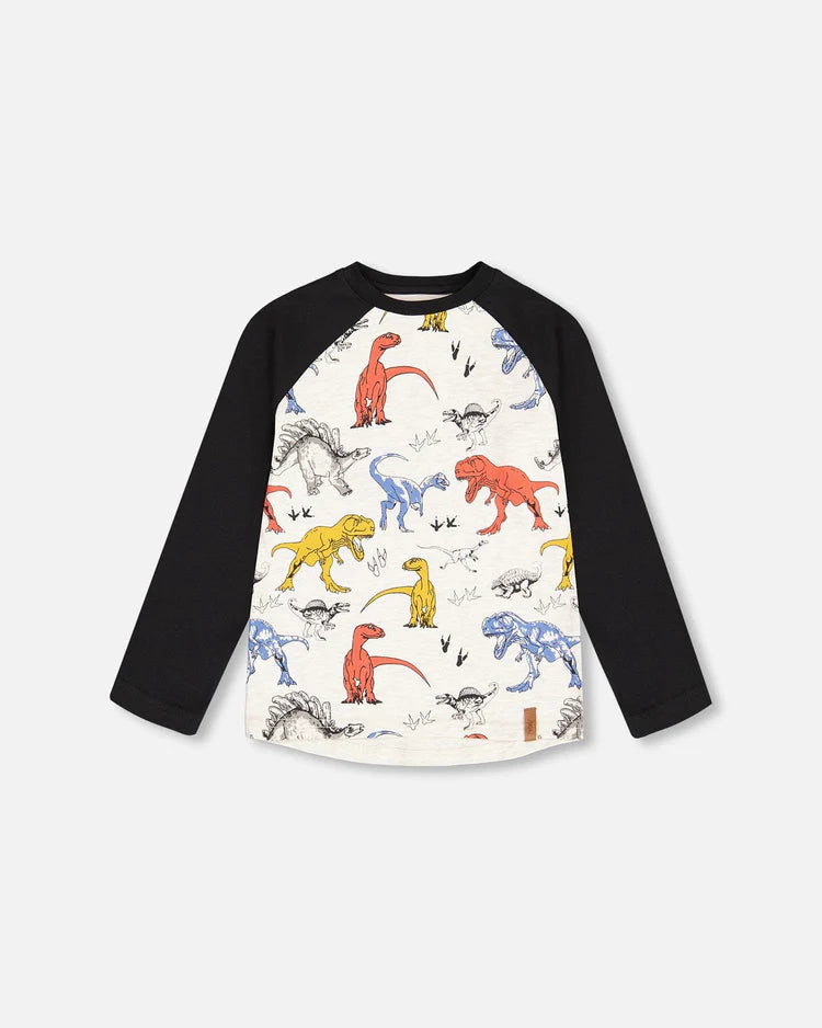 Deux Par Deux Raglan Jersey T-Shirt - Anthracite