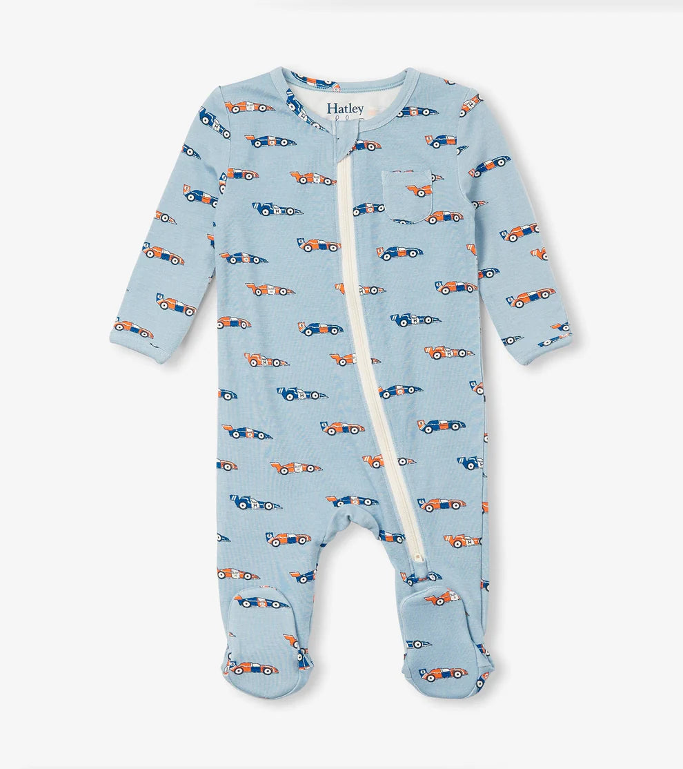 Hatley Baby Bamboo Coverall - Dinky Cars Hatley Baby Bamboo Coverall - Dinky Cars