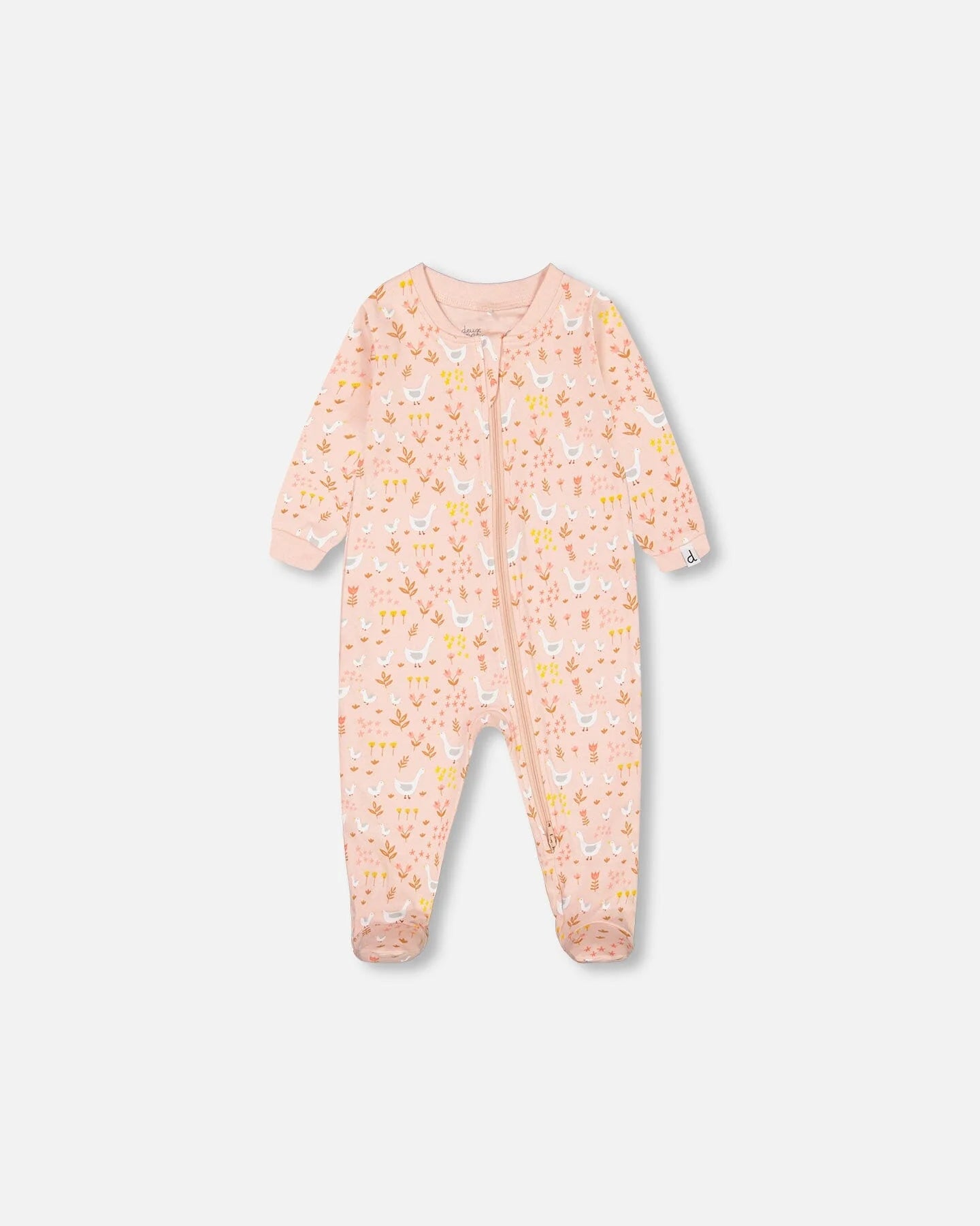 Deux Par Deux Organic Cotton One Piece Pajama - Printed Goose