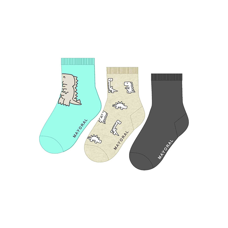 Mayoral 3pc Socks Set - Dinosaurs Mayoral 3pc Socks Set - Dinosaurs