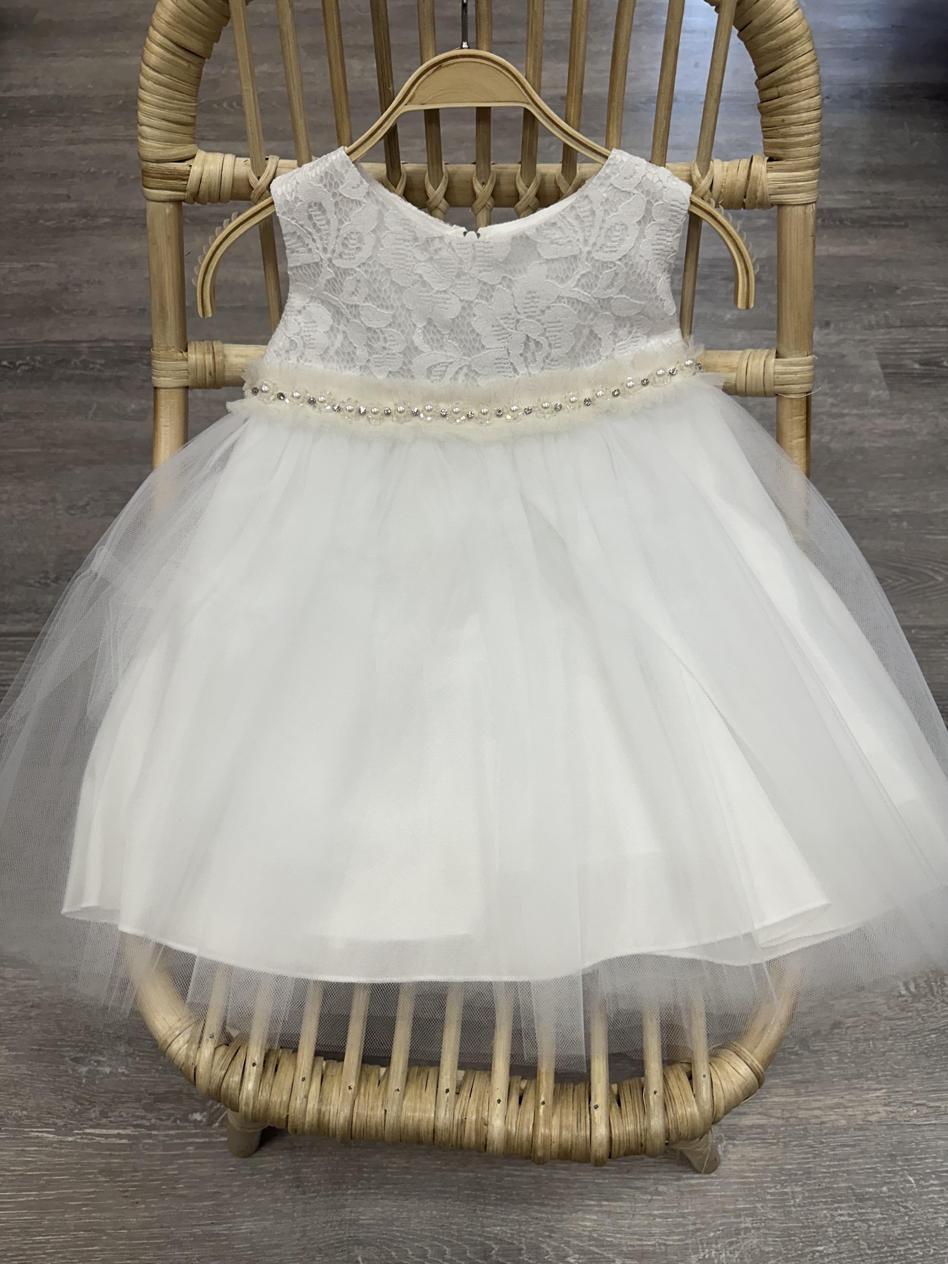 Jolene KD456BB Infant Dress - White Jolene KD456BB Infant Dress - White