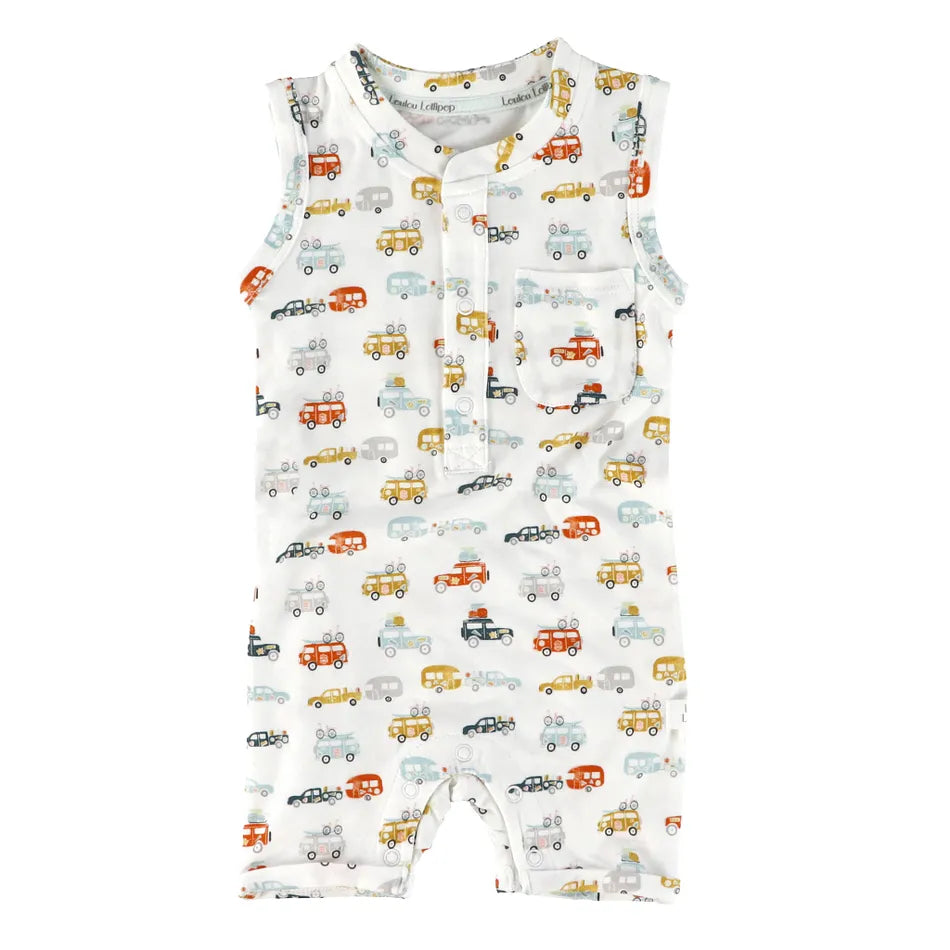 LouLou Lollipop Short Romper - Camper Vans LouLou Lollipop Short Romper - Camper Vans