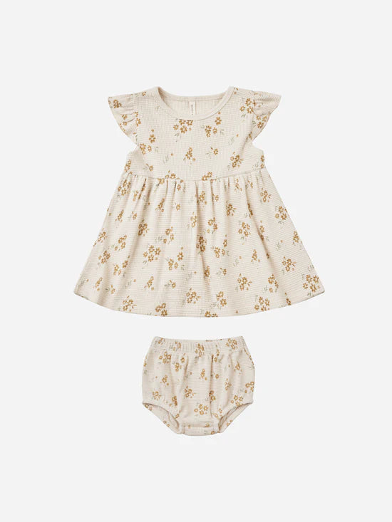 Quincy Mae Flutter Sleeve Dress - Honey Flower Quincy Mae Flutter Sleeve Dress - Honey Flower