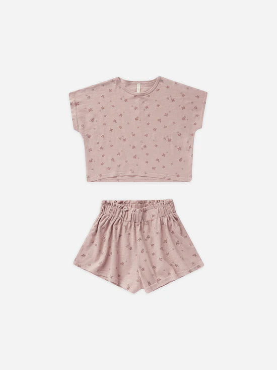Rylee and Cru Raegan Set - Mauve Ditsy Rylee and Cru Raegan Set - Mauve Ditsy