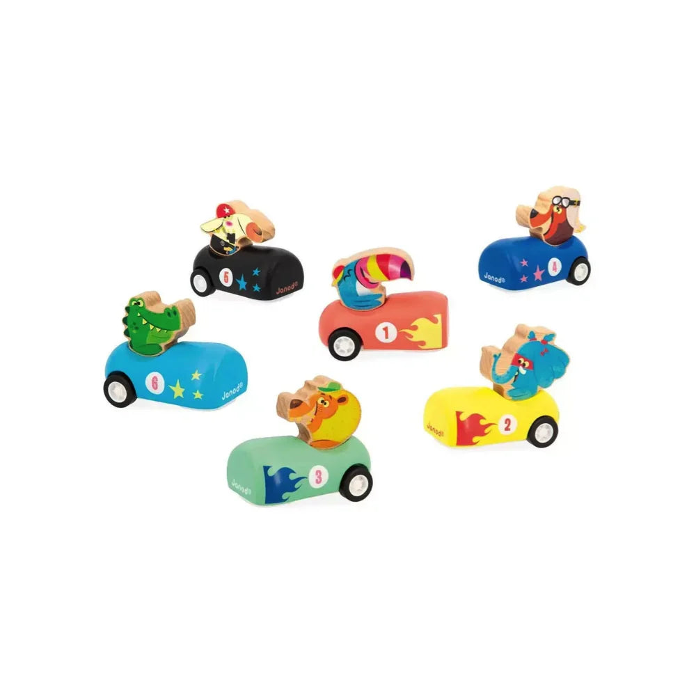 Janod Applepop - Pull Back Cars Assorted Janod Applepop - Pull Back Cars Assorted