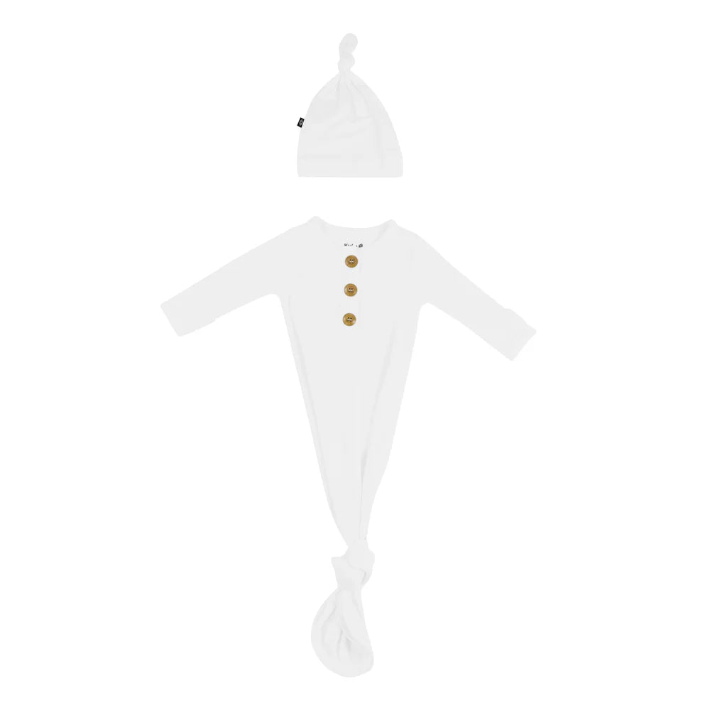 Kyte Baby Knotted Gown with Hat Cloud