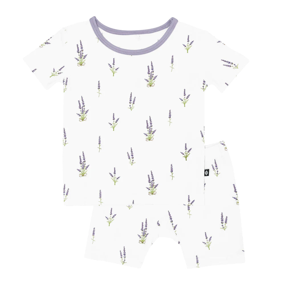 Kyte Baby Short Sleeve Toddler Pajama Set in Lavender 6T