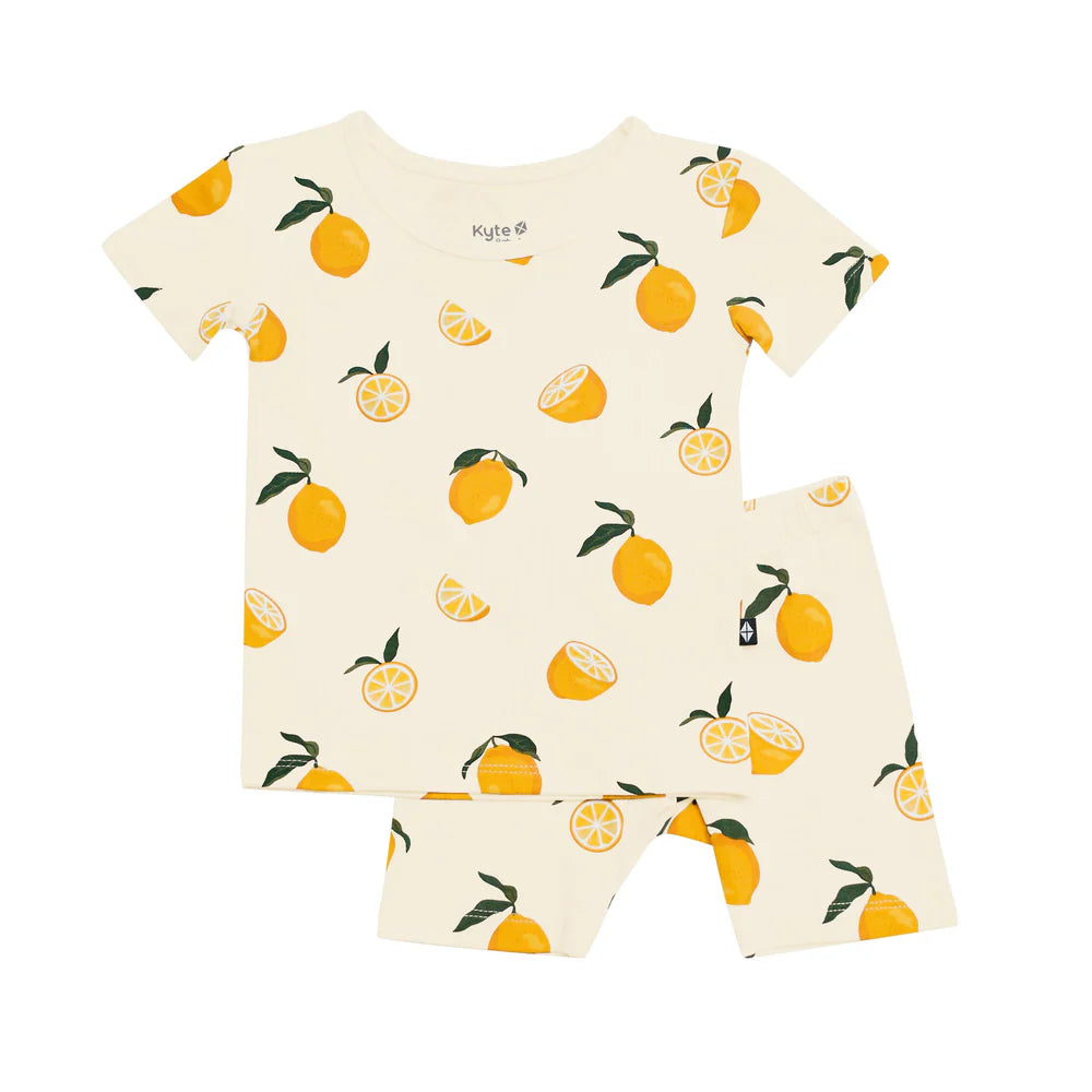 Kyte Baby Short Sleeve Toddler Pajama Set - Lemon Kyte Baby Short Sleeve Toddler Pajama Set - Lemon