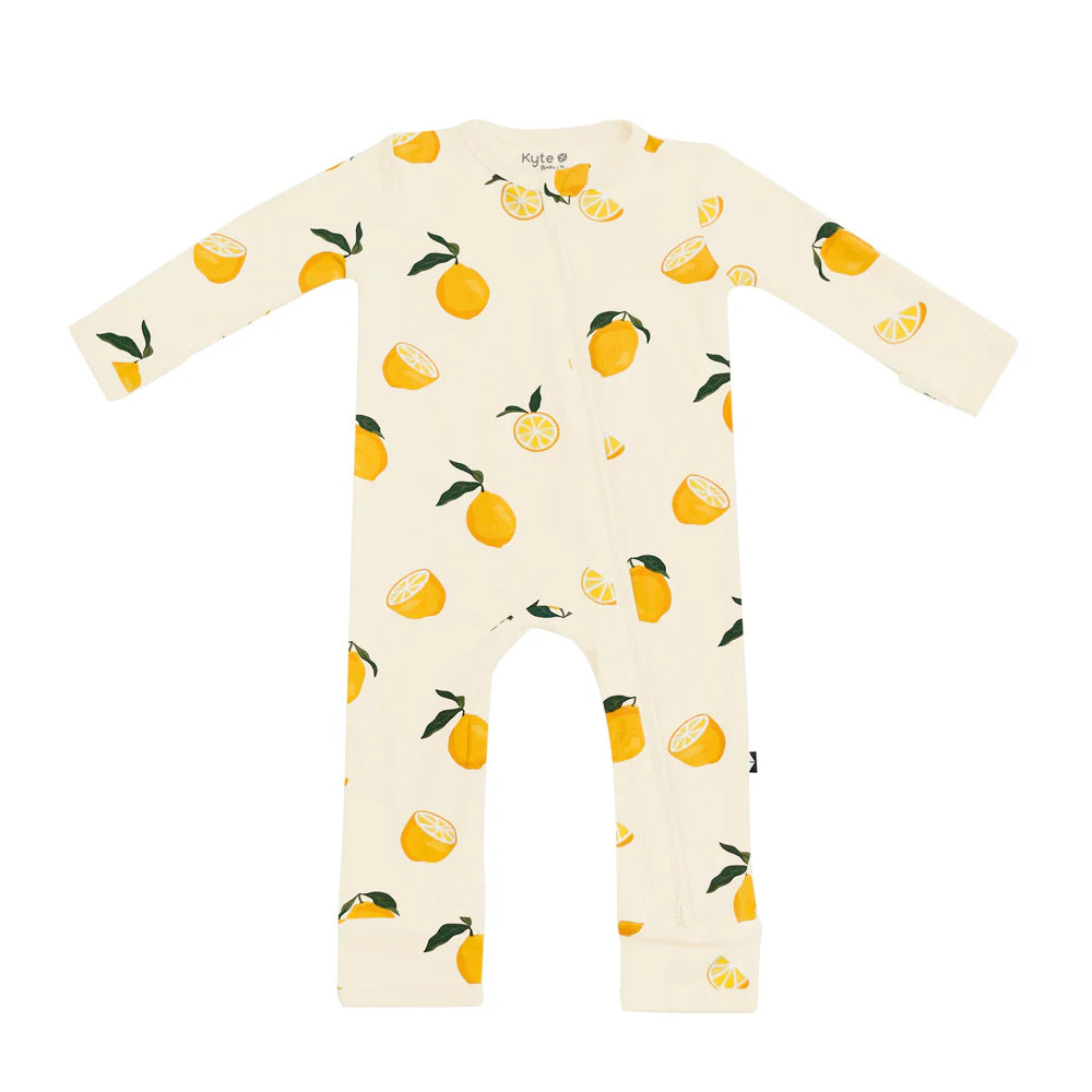 Kyte Baby Zippered Romper - Lemon Kyte Baby Zippered Romper - Lemon
