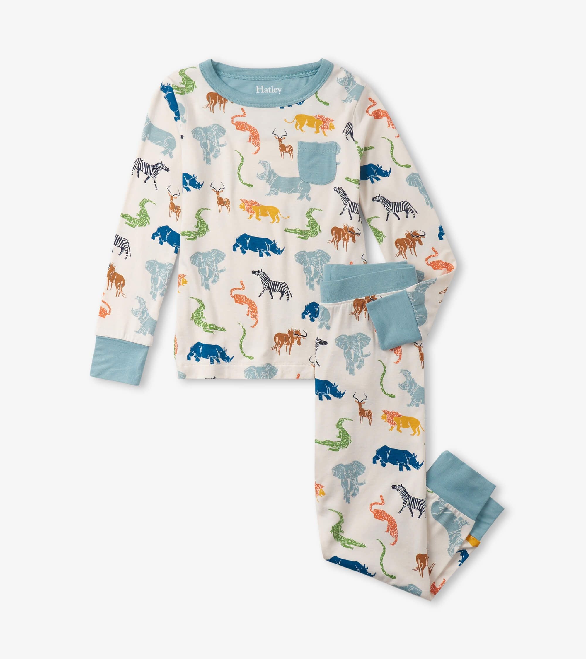 Hatley Bamboo Pajama Set - Scratchy Safari Hatley Bamboo Pajama Set - Scratchy Safari