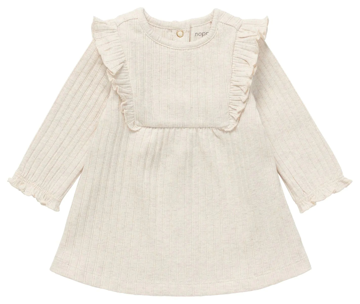 Noppies Lowell Oatmeal Girls Longsleeve Dress Noppies Lowell Oatmeal Girls Longsleeve Dress