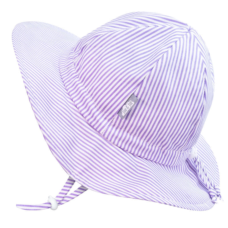 Jan Jul Gro-With-Me Cotton Floppy Hat Purple Stripes