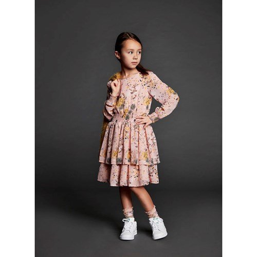 Creamie Printed Chiffon Dress Rose Smoke Creamie Printed Chiffon Dress Rose Smoke