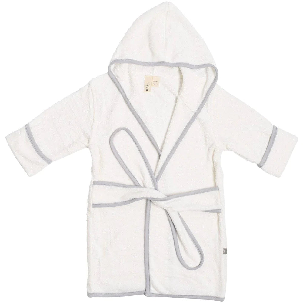 Kyte Baby Toddler Bath Robe - Cloud with Storm Trim Kyte Baby Toddler Bath Robe - Cloud with Storm Trim