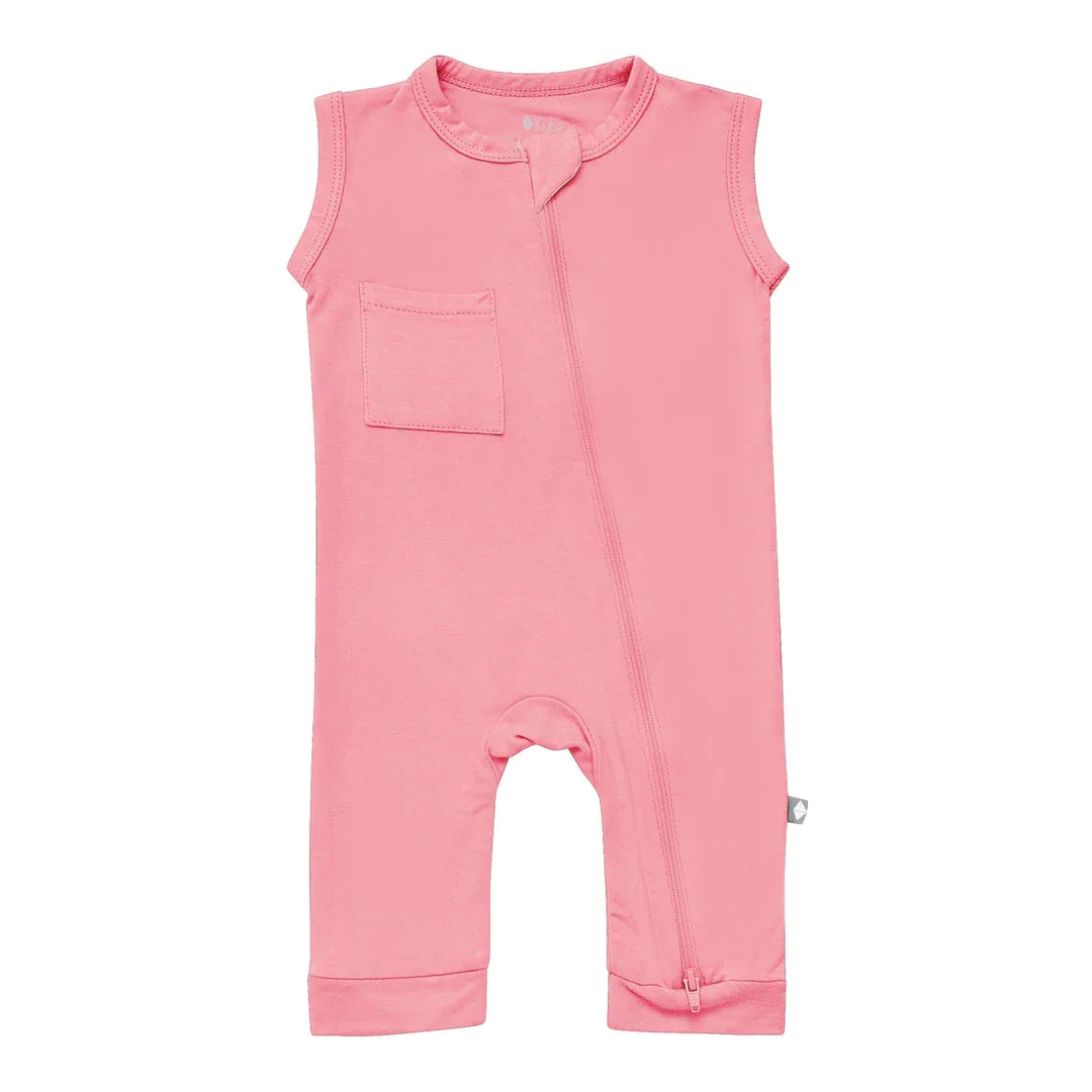 Kyte Baby Sleeveless Zippered Romper - Rose Kyte Baby Sleeveless Zippered Romper - Rose