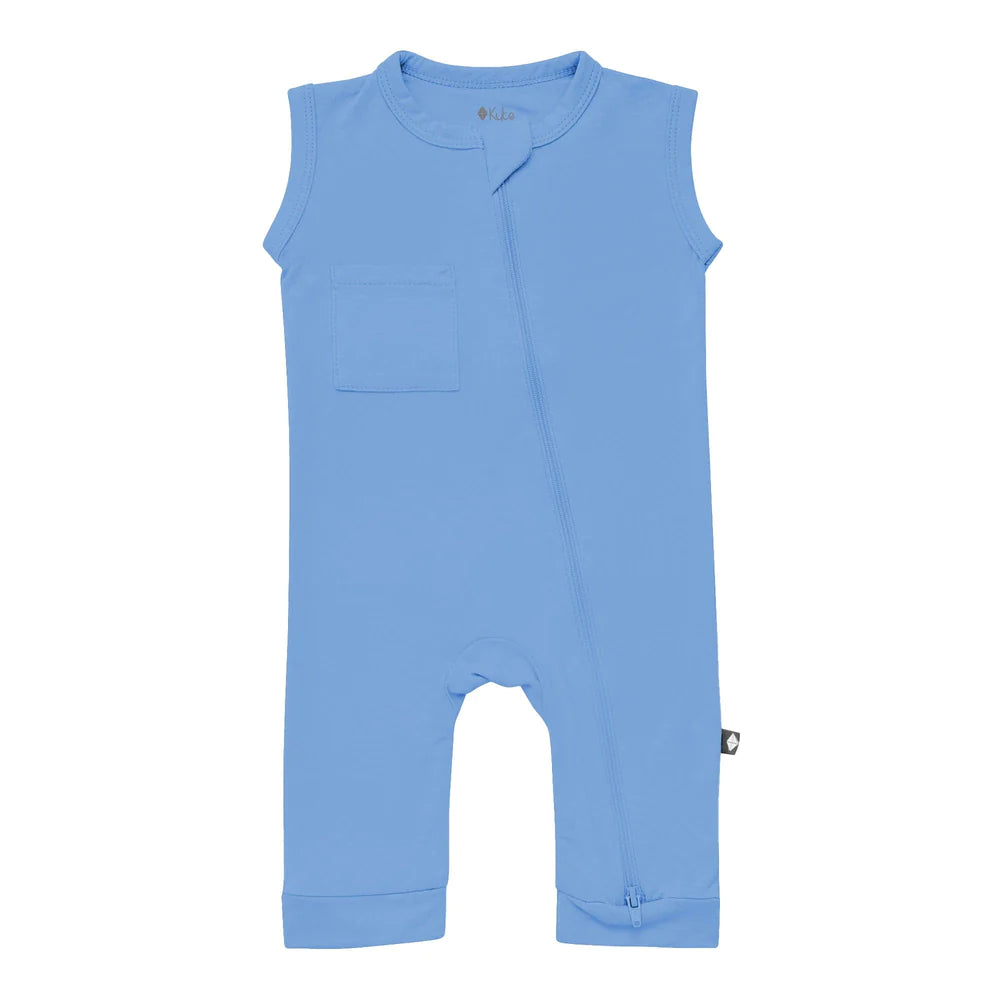 Kyte Baby Sleeveless Zippered Romper - Periwinkle Kyte Baby Sleeveless Zippered Romper - Periwinkle