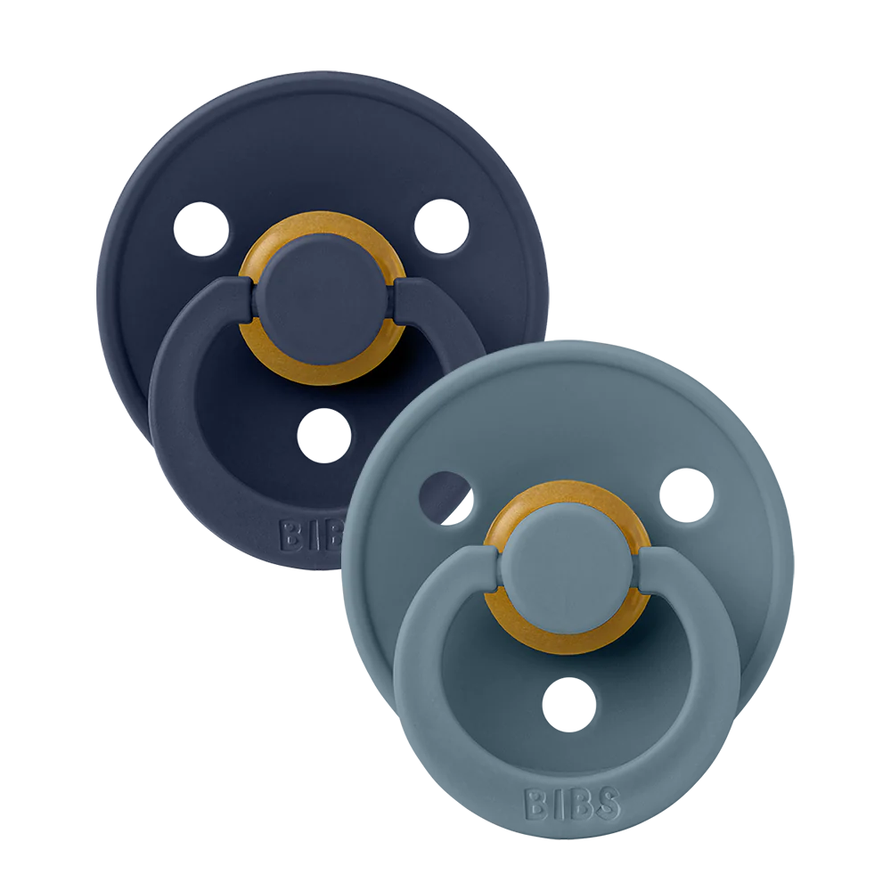 BIBS Round Colour Pacifiers - Size 2 (6-18m)
