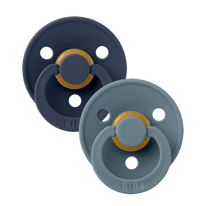 BIBS Round Colour Pacifiers - Size 2 (6-18m)
