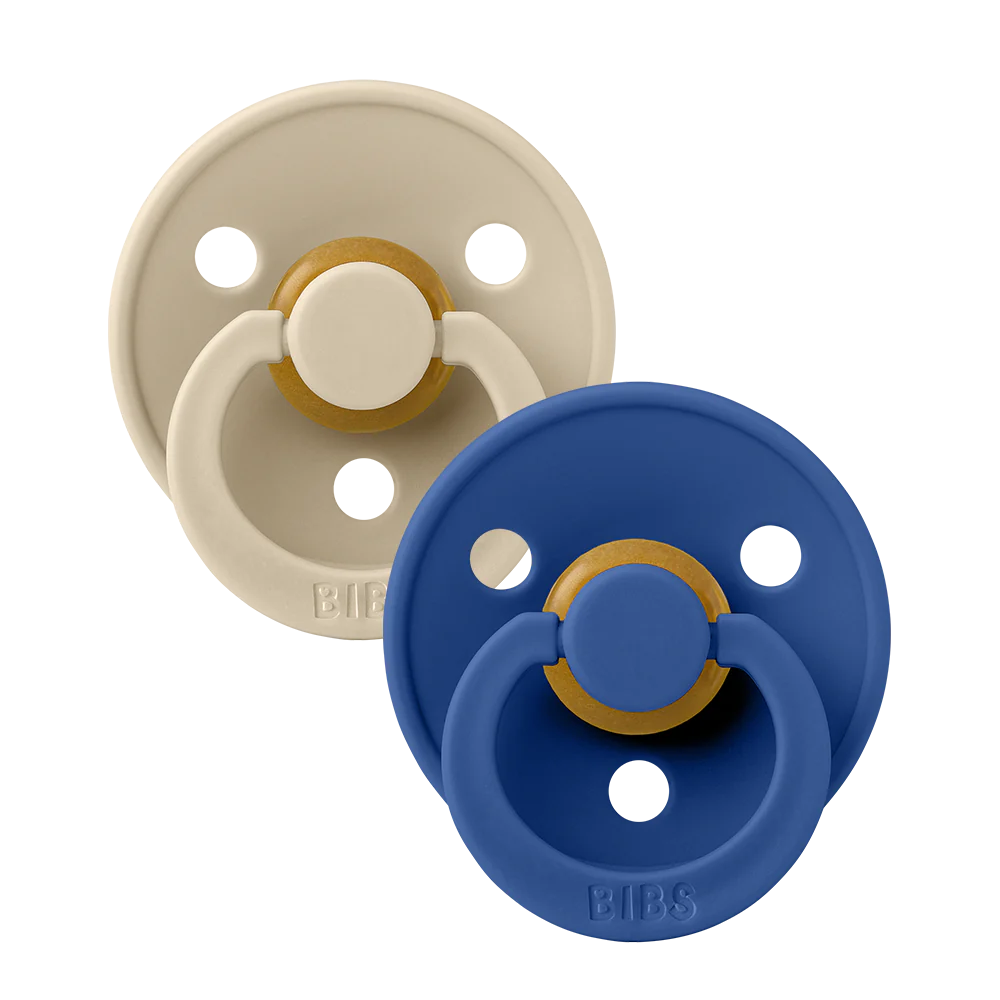 BIBS Round Colour Pacifiers - Size 2 (6-18m)