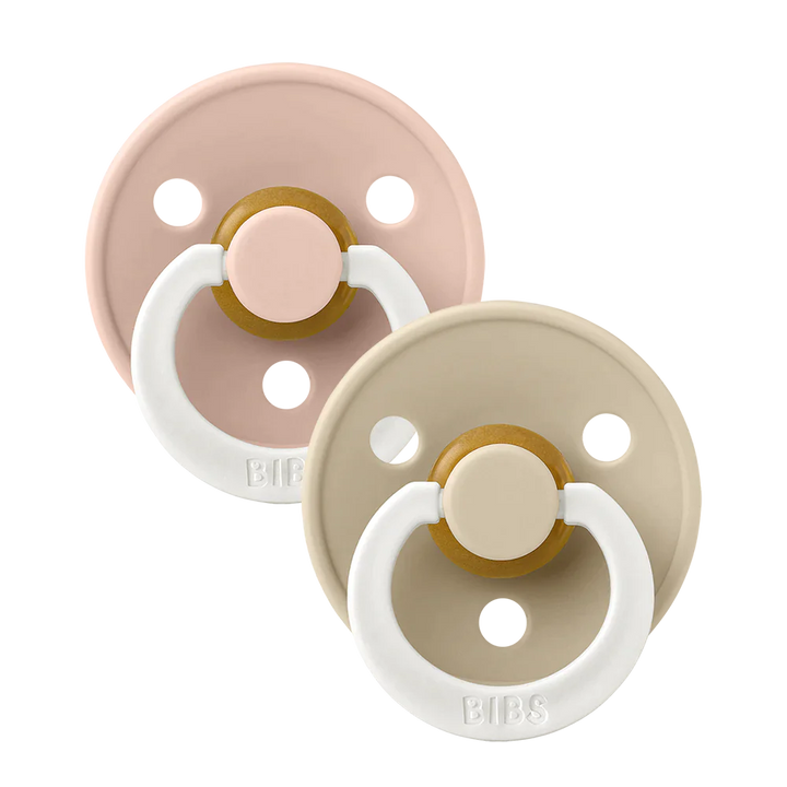 BIBS Round Colour Pacifiers GLOW - Size 3 (18-36m)