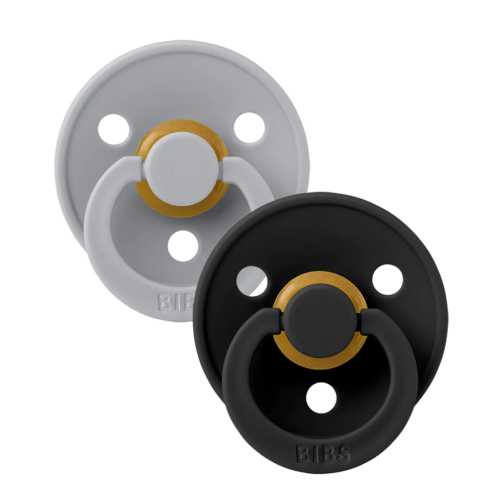 BIBS Round Colour Pacifiers - Size 2 (6-18m)