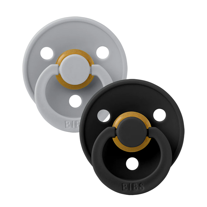 BIBS Round Colour Pacifiers - Size 2 (6-18m)