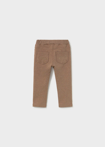 Mayoral Baby Fleece Lined Jeggings - Walnut
