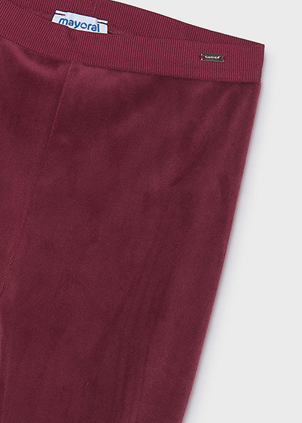 Mayoral Basic Velvet Leggings - Raspberry