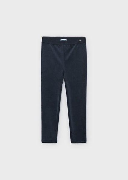 Mayoral Basic Velvet Leggings - Navy