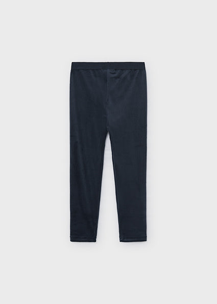 Mayoral Basic Velvet Leggings - Navy