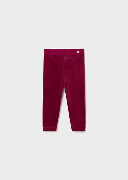 Mayoral Baby Basic Velvet Leggings - Raspberry
