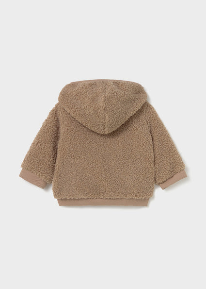 Mayoral Fleece Zip-up Sweater - Sponge Cake