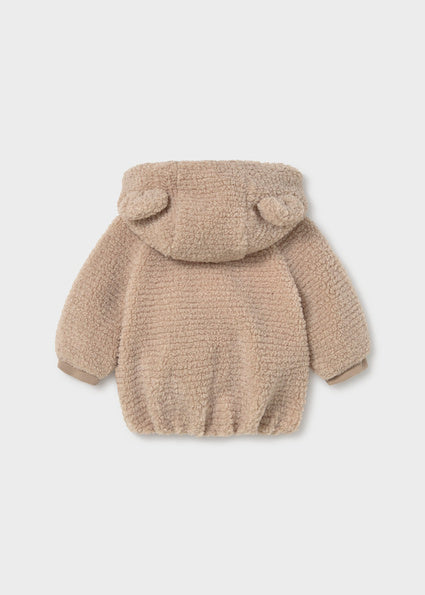 Mayoral Fleece Hooded Sweater - Almond