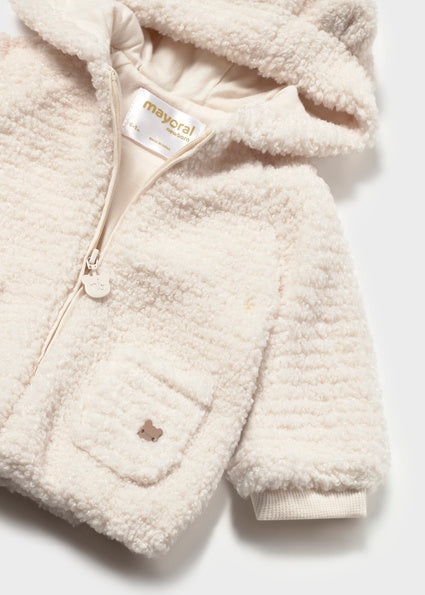 Mayoral Fleece Hooded Sweater - Pottery