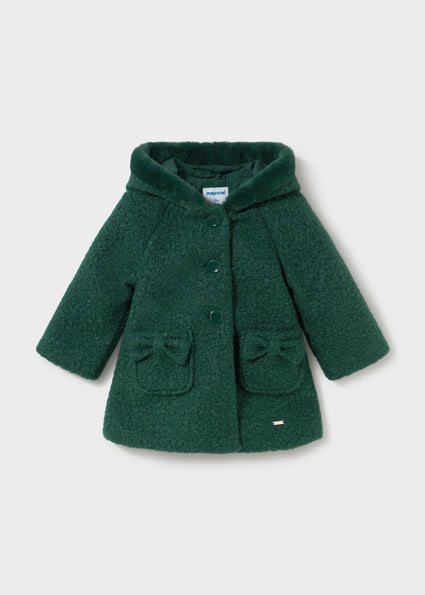 Mayoral Hooded Boucle Jacket - Nenufar Green
