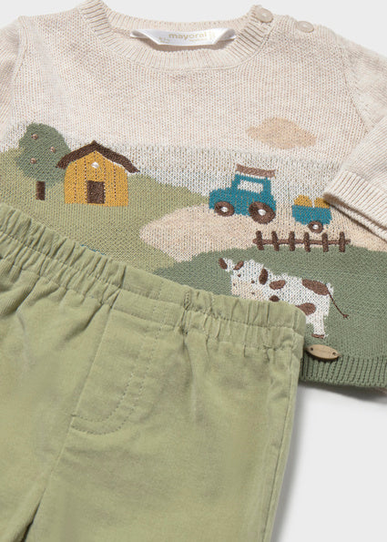 Mayoral sweater and Pants Set - Printed Farms