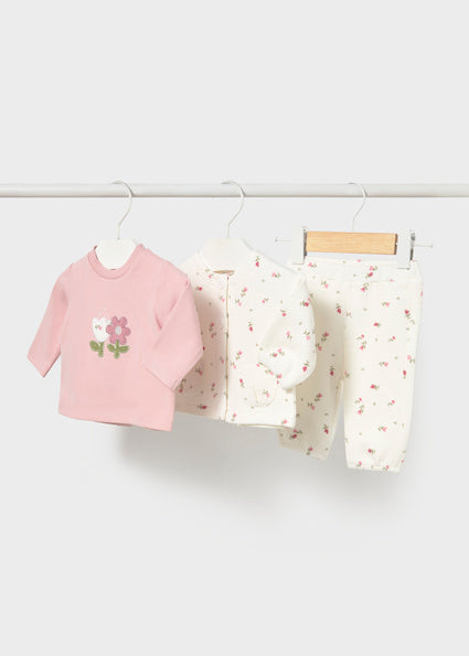 Mayoral 3pc Tracksuit - Natural Flowers