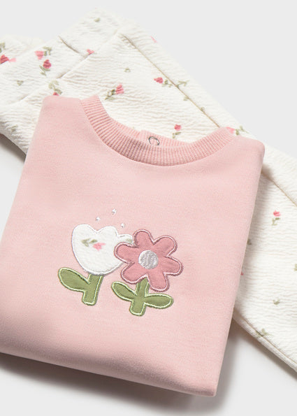 Mayoral 3pc Tracksuit - Natural Flowers
