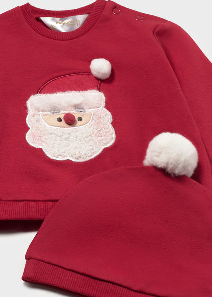 Mayoral 3pc Patterned Set -Red/Santa