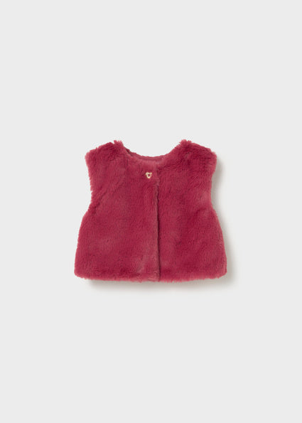 Mayoral Legging Set with Faux Fur Vest - Petal