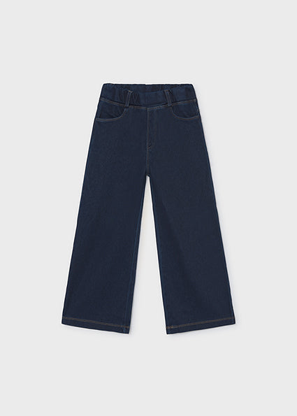 Mayoral Wide Leg Denim Pants - Super Dark Denim