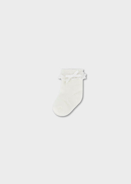 Mayoral Ruffle Socks - Natural