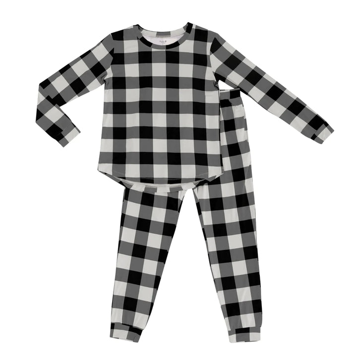 Kyte Mama Women s Jogger Set in Midnight Plaid Large