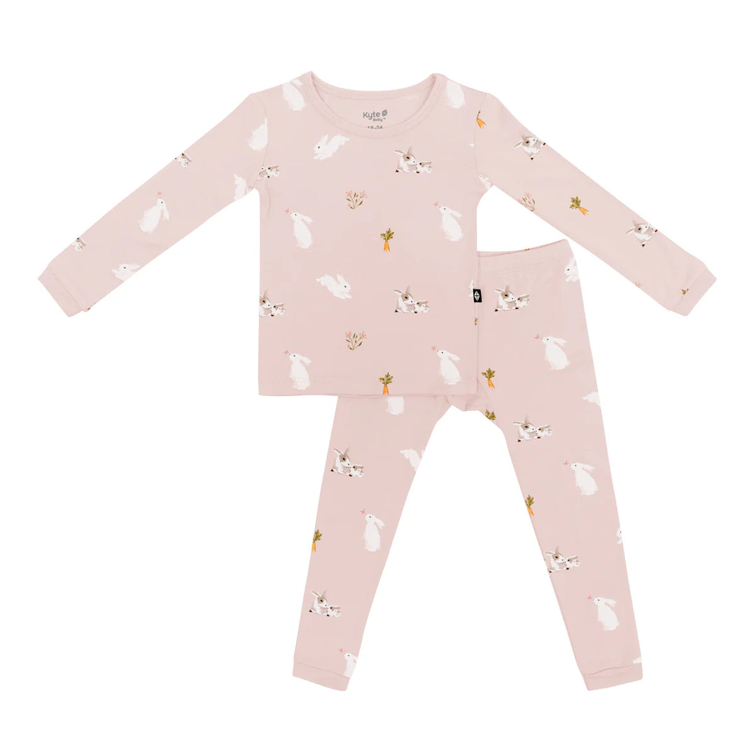 Kyte Baby Toddler Long Sleeve Pajama Set - Blush Rabbit Kyte Baby Toddler Long Sleeve Pajama Set - Blush Rabbit