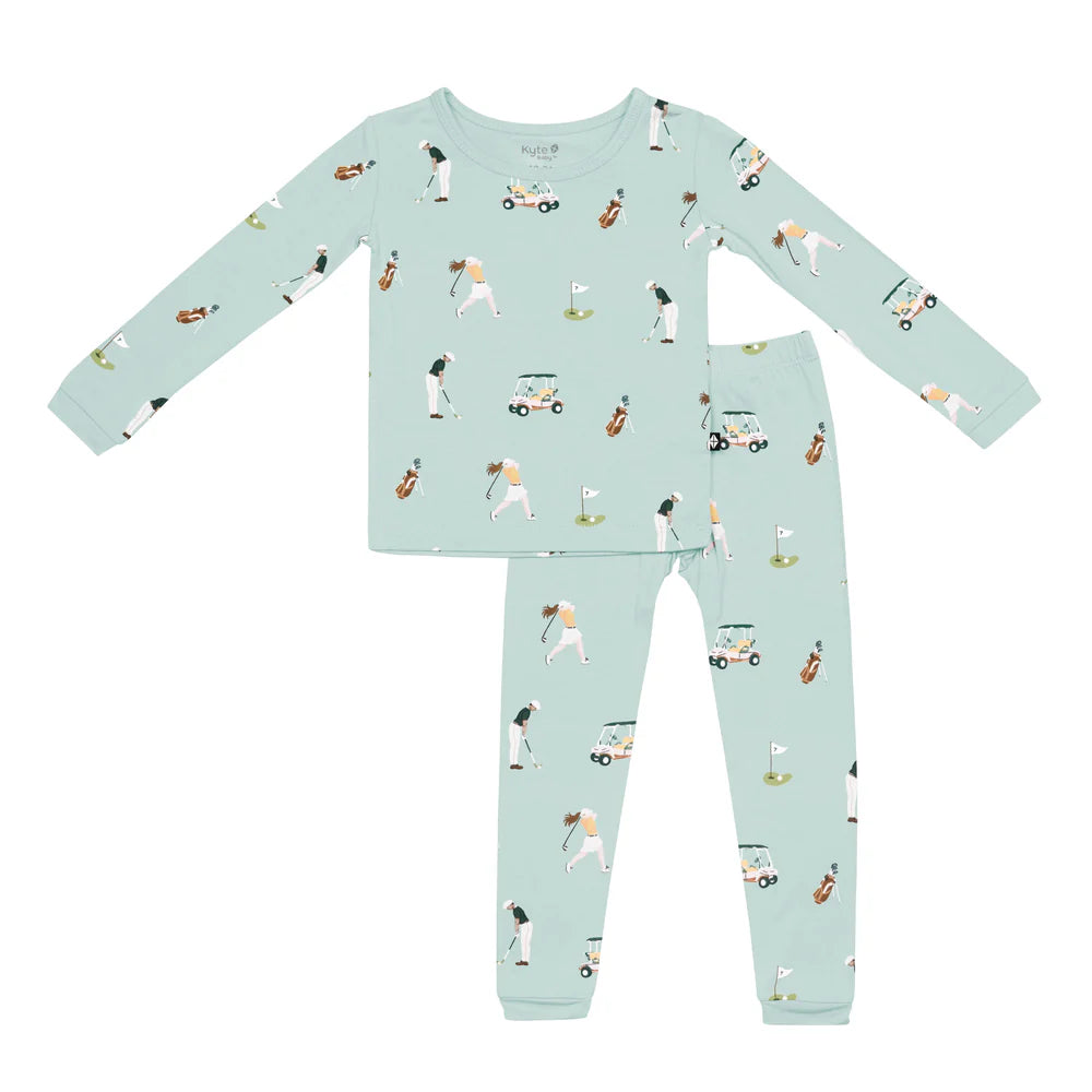 Kyte Baby Long Sleeve Toddler Pajama Set - Golf