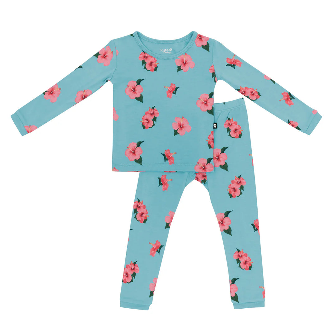 Kyte Baby Toddler Long Sleeve Pajama Set - Hibiscus Kyte Baby Toddler Long Sleeve Pajama Set - Hibiscus